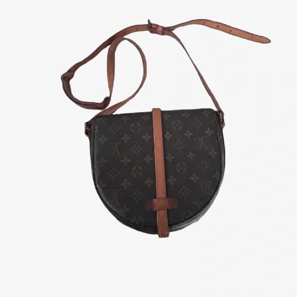 Louis Vuitton Brown Monogram Crossbody Bag with Gold Hardware - Picture 2 of 8